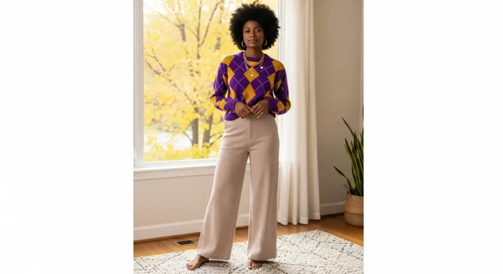 Argyle Everything Preppy Fall Outfits Idea