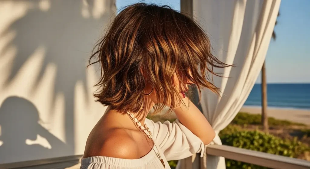 Beachy Shag with Side Bangs Shaggy Short Hair Ideas