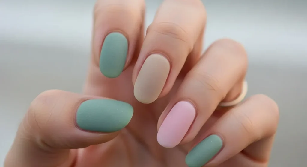 Sea Glass Texture Beach Nails That Shine in Summer