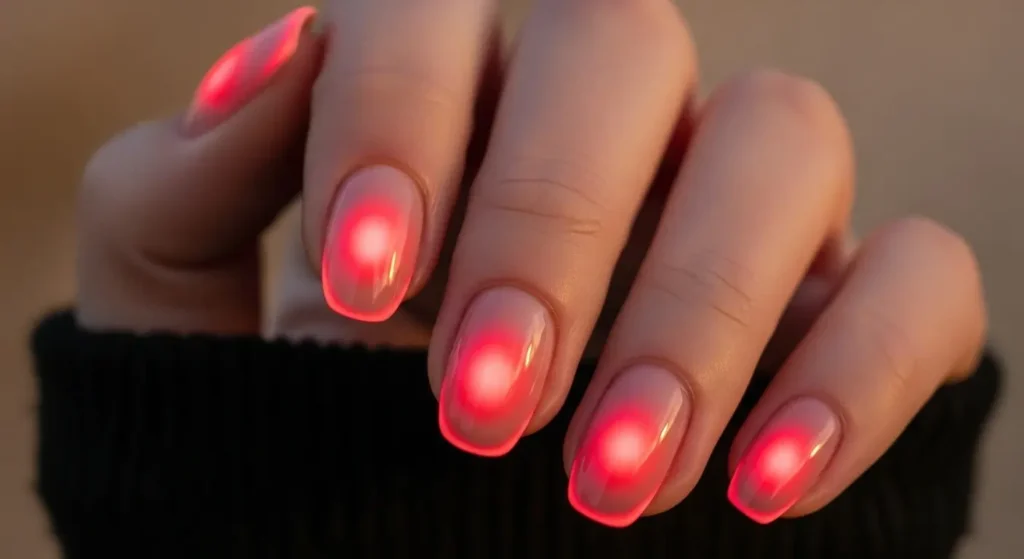 Red Aura Glow Bold Red Nails for Summer