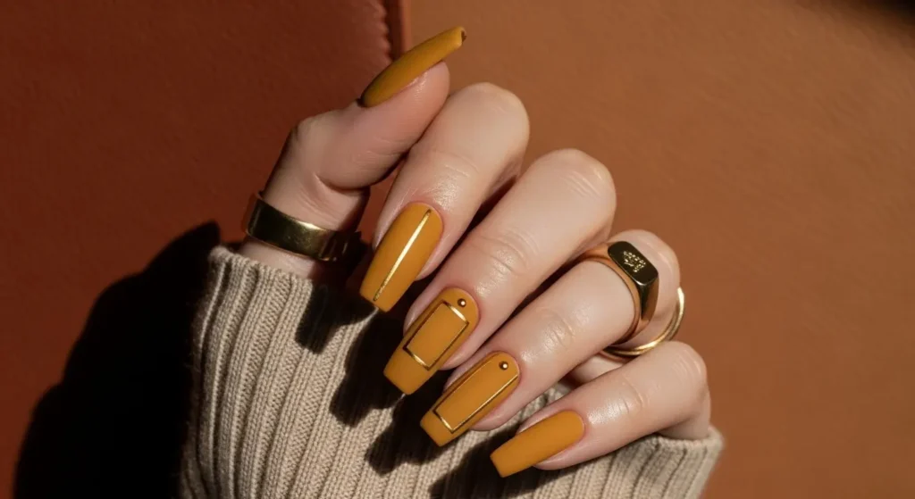 Matte Mustard Minimalism Bright Yellow Nails Made for Summer 2025