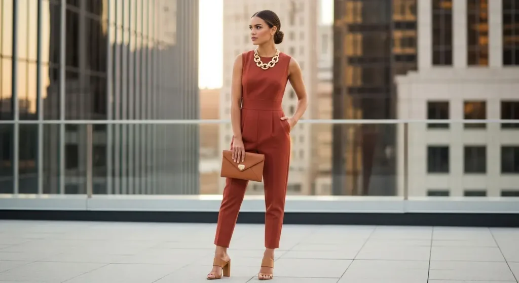 Structured Jumpsuit Summer Business Casual Outfits