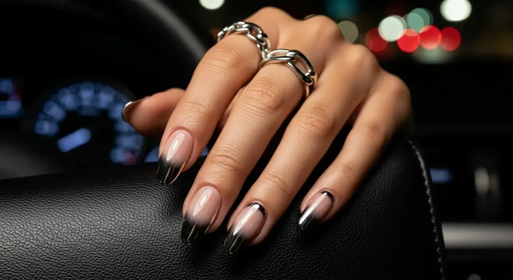 Chrome-Tipped Ombre