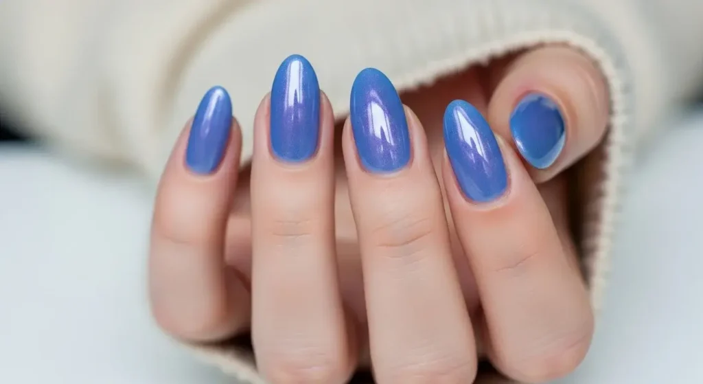 Blueberry Glazed Donut Nails Cool Blue Nail Ideas for Summer