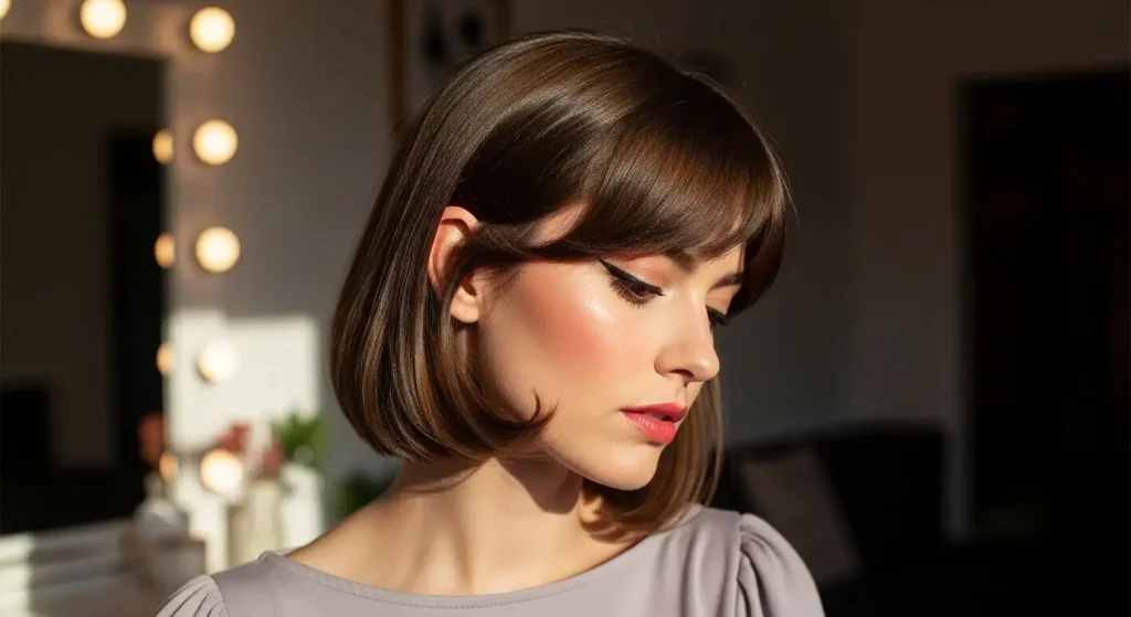 Kitty Cut with Side-Swept Bangs Kitty Cut Hairstyles For Women