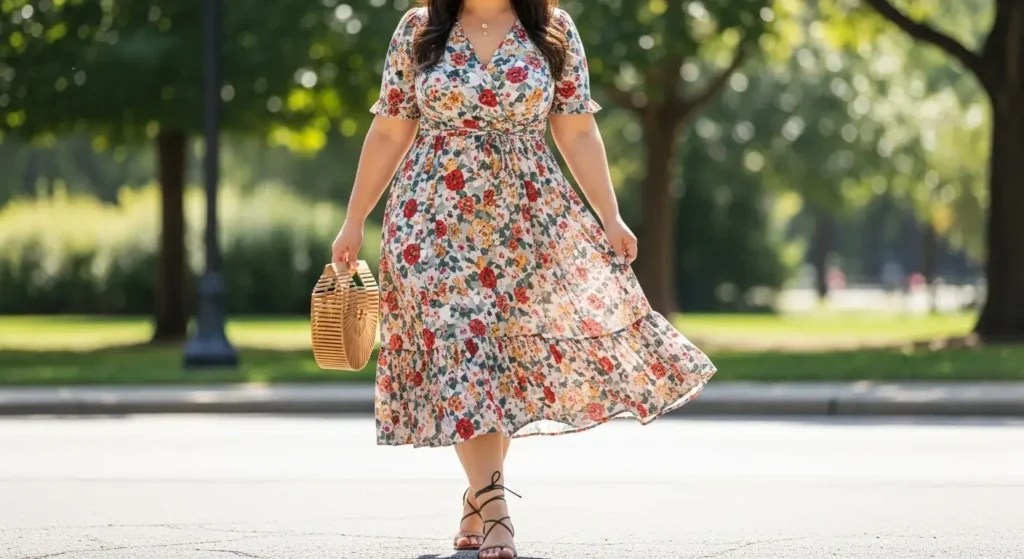 The Breezy Midi Dress Midsize Summer Outfits for women.