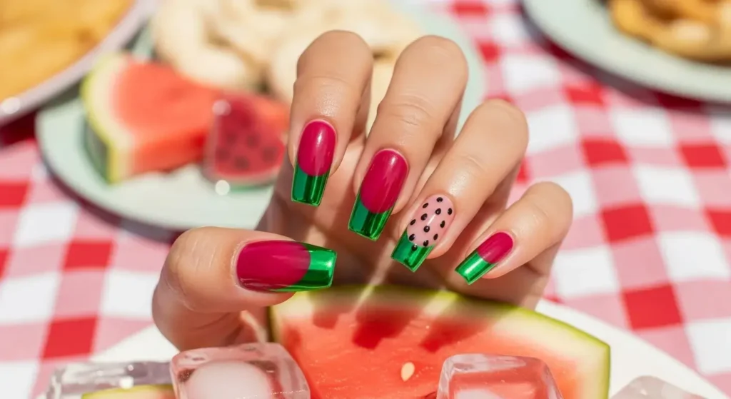 Watermelon Sugar Nails Coffin Nails That Slay Summer 2025