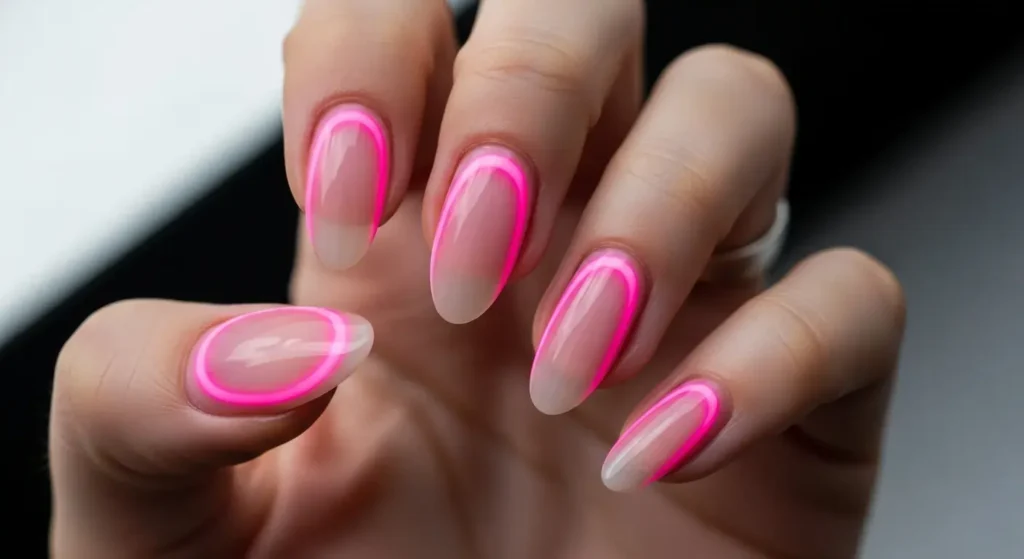 Hot Pink Aura Nails Prettiest Pink Nails for Summer