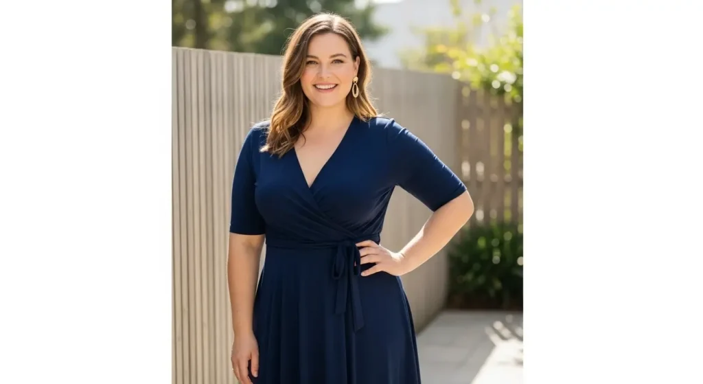 Wrap Dresses That Hug Right Midsize Summer Outfits for women