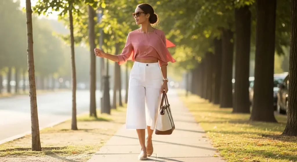 Culottes/Cotton Poplin Pants Casual Summer Outfits