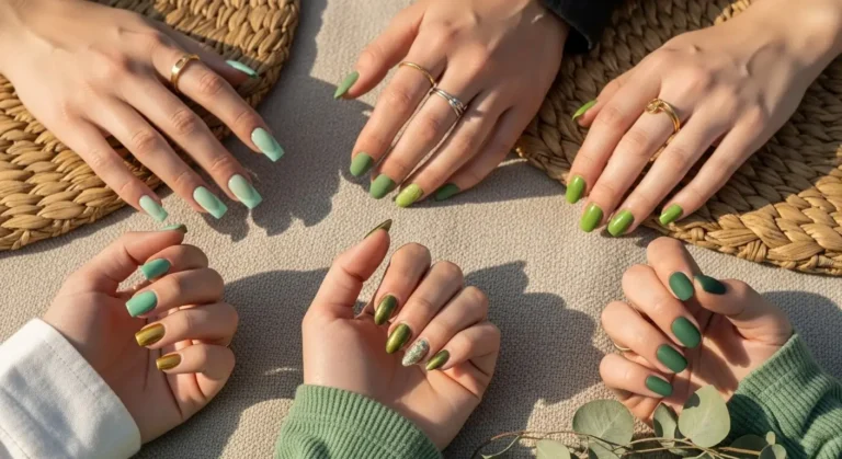 Fresh Green Nails for Summer