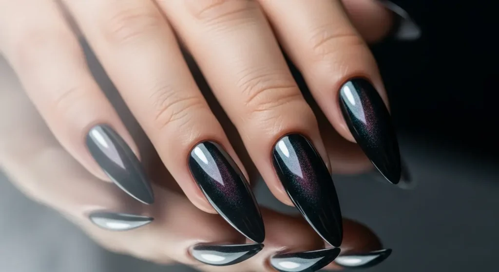 Black Chrome & Glazed Donut Shades Black Summer Nails That Pop