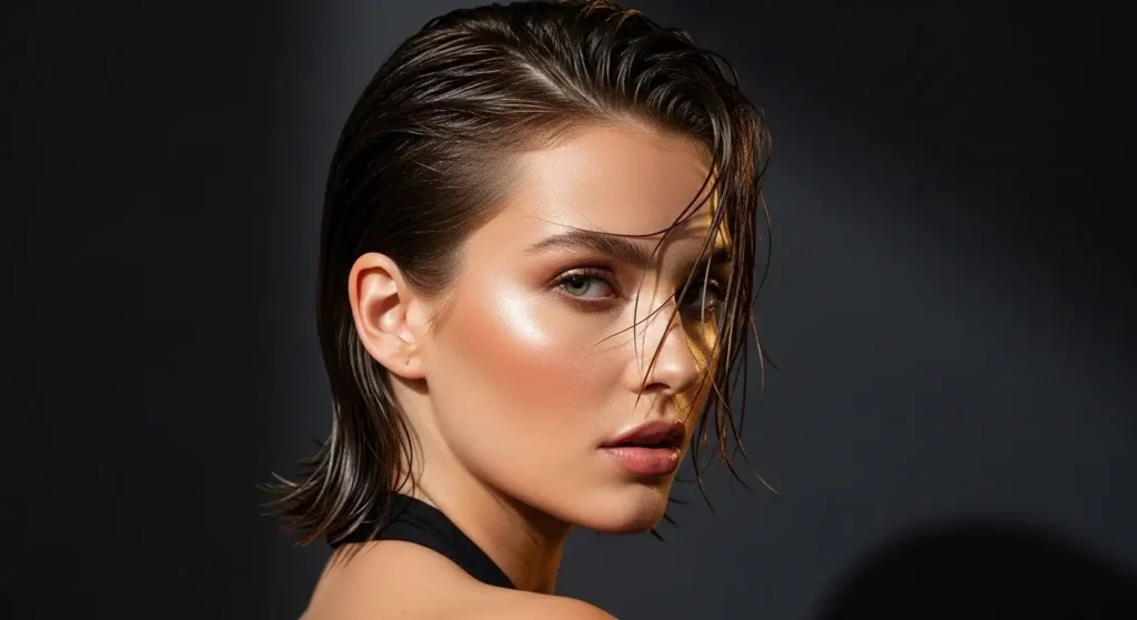 Kitty Cut with Wet Look Styling Kitty Cut Hairstyles For Women