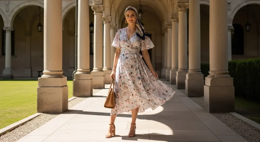 Wrap Dress in Lightweight Fabric Classy Summer Outfits