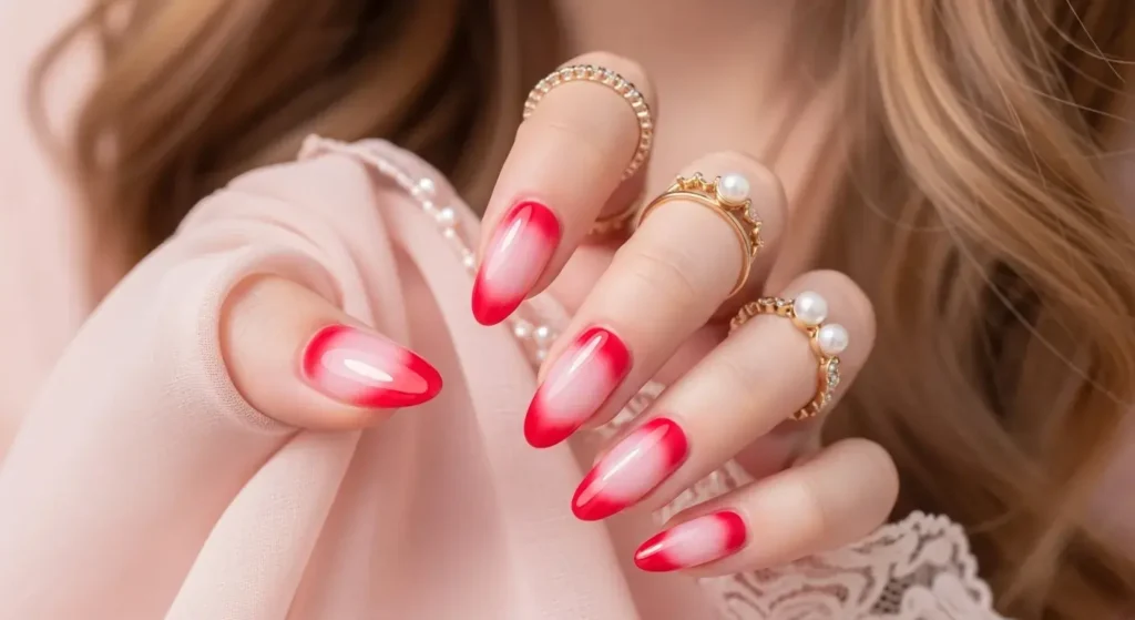 Red Aura Nails Red Summer Nails