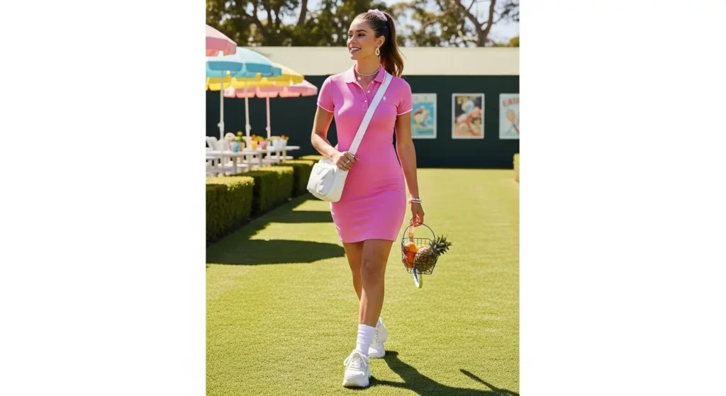 Tenniscore Revival: Polo Dress + Crew Socks Preppy Summer Outfits