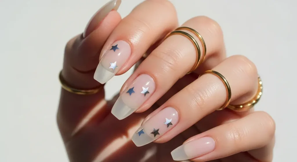 Negative Space Stars Nails You’ll Want to Copy July 2025