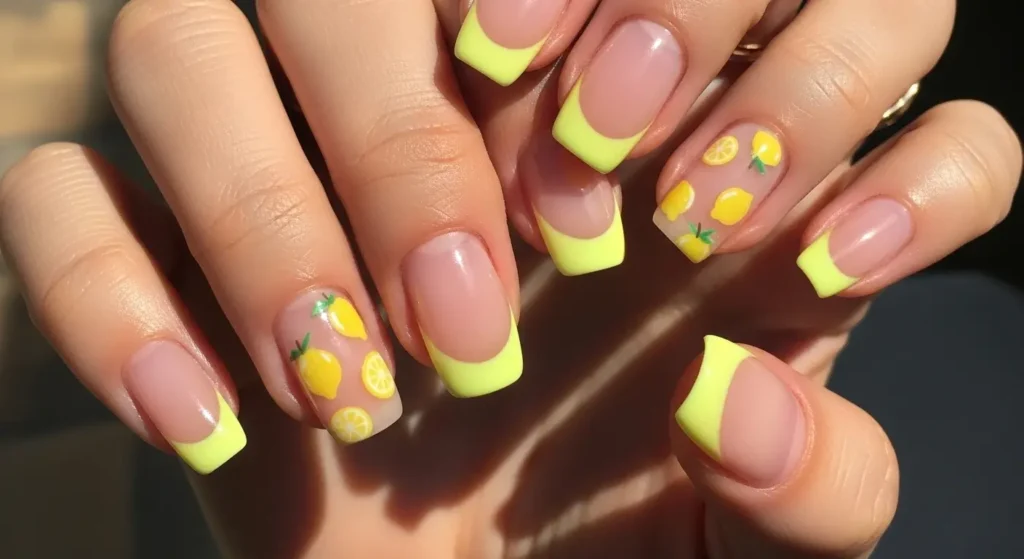 Lemonade Pop Tips Vacation-Ready Nails for Summer