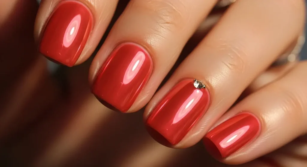 Coral Chrome Rounds Round Summer Nails