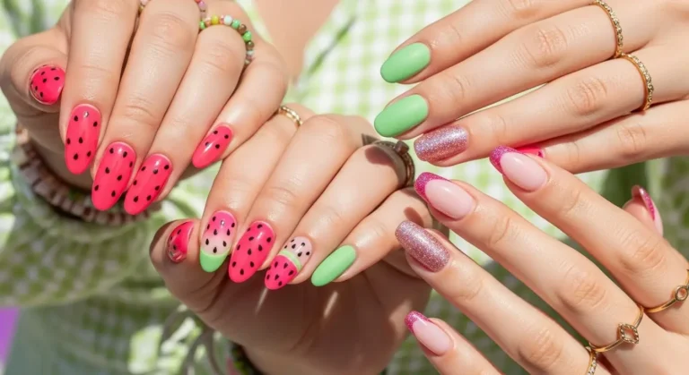 Juicy Watermelon Nails For Summer