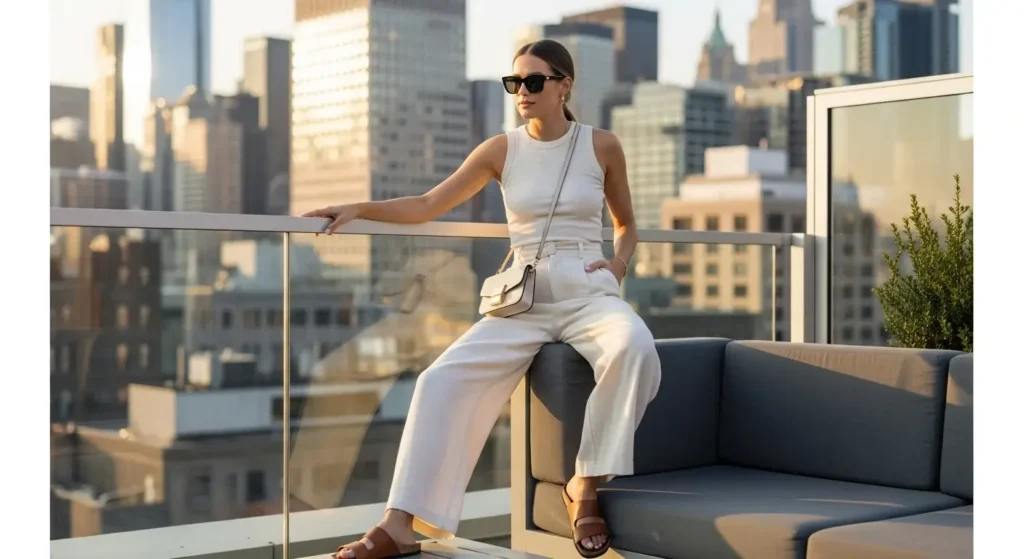 Tailored Shorts or Wide‑Leg Pants Summer Wine Tasting Outfits