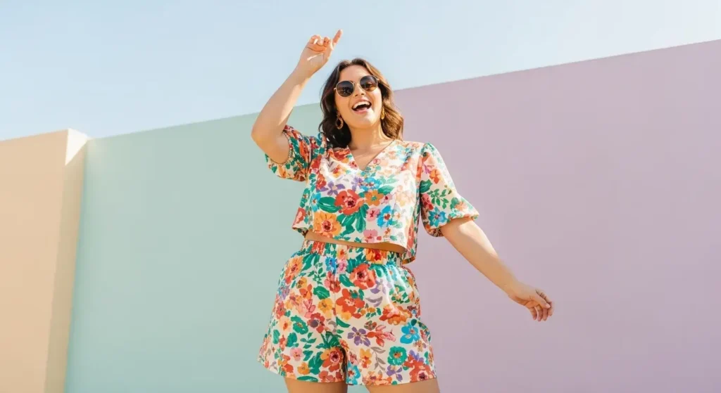 Matching Two-Piece Sets Midsize Summer Outfits for women