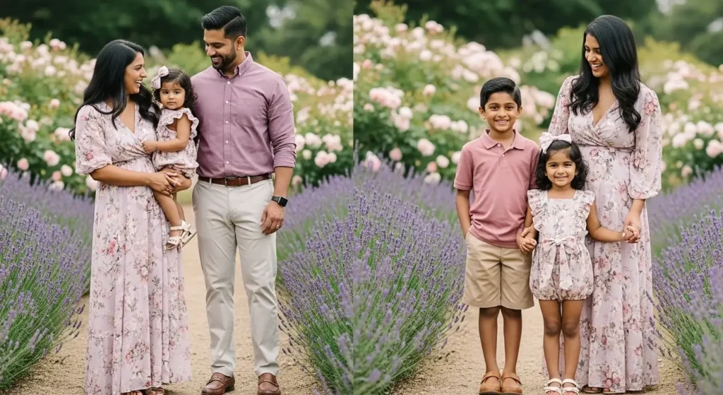 Mixed Florals & Solids Summer Family Photoshoot Outfits
