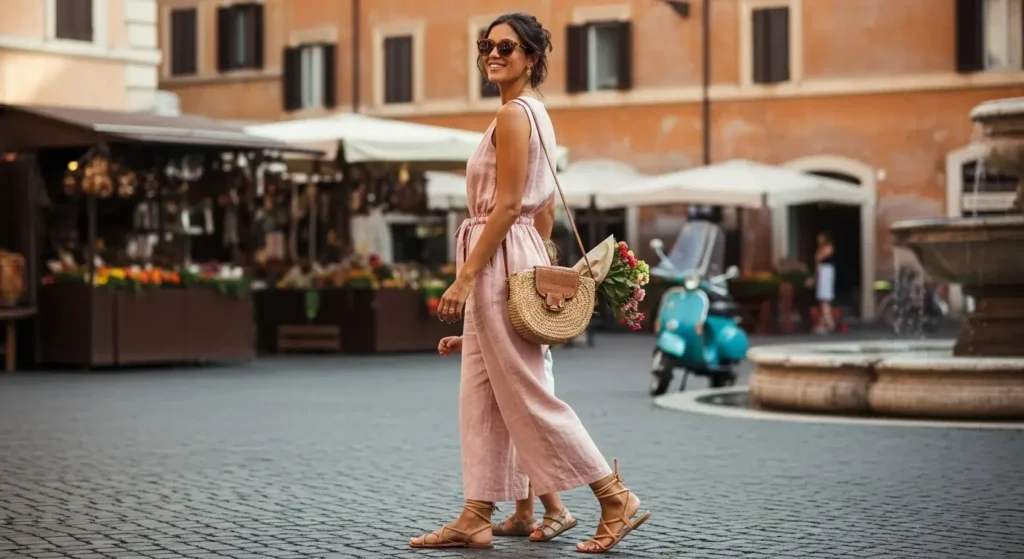 Lightweight Linen Jumpsuit Comfy Summer Outfits