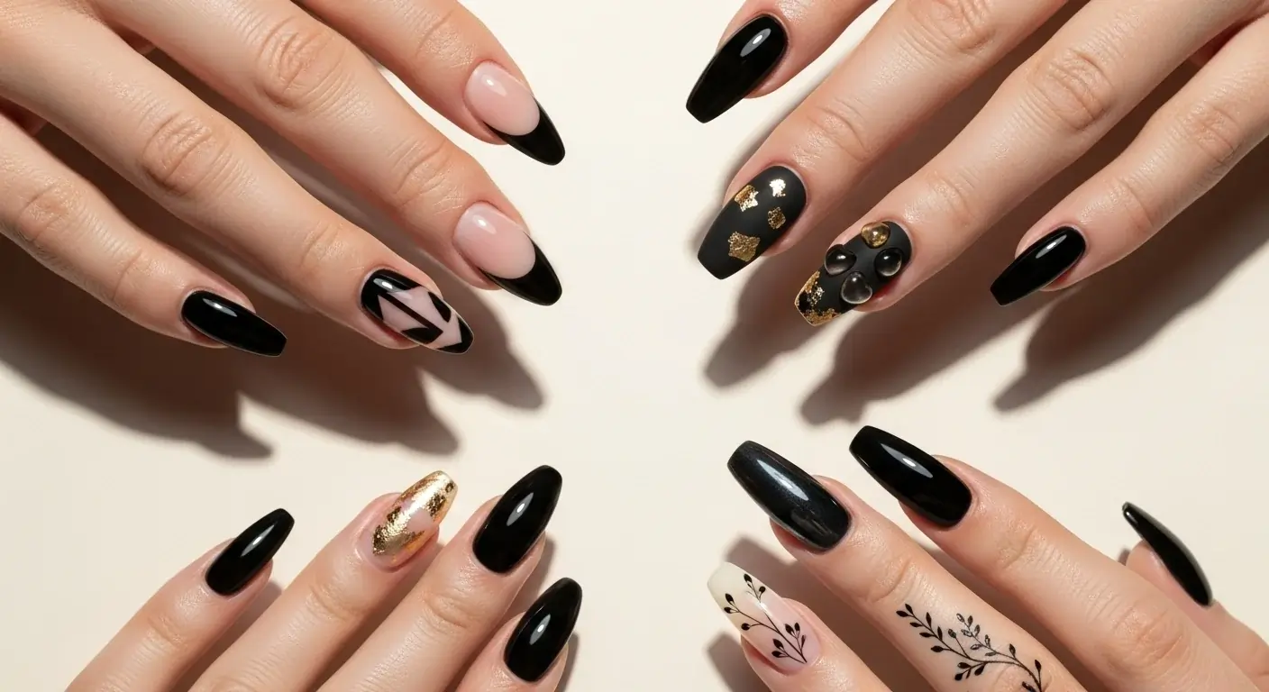 Black Summer Nails That Pop