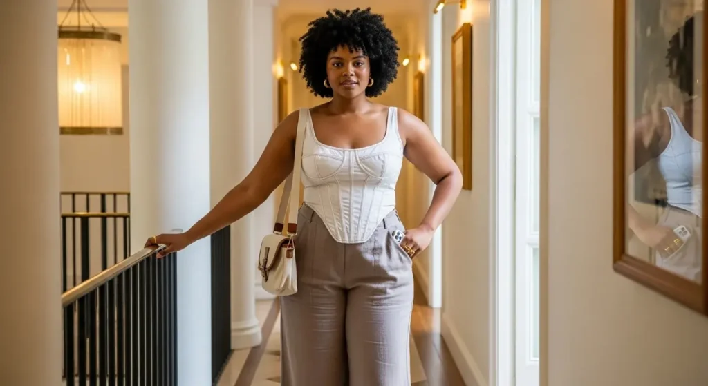 Corset Tank + Wide-Leg Linen Pants Gorgeous Summer Outfits to Wear in the Catalan Capital