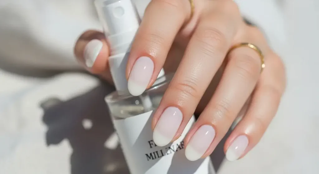 Milky White Glaze Oval Nail Inspo for Summer