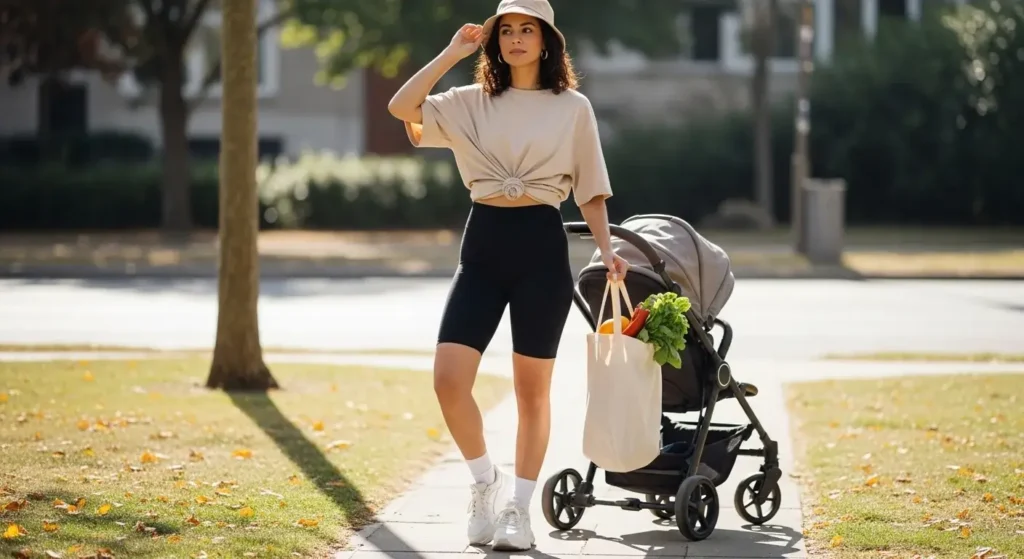 Oversized Tee + Biker Shorts Comfy Summer Outfits
