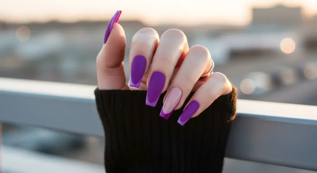 Matte Orchid Coffin Nails Purple Summer Nails You’ll Love