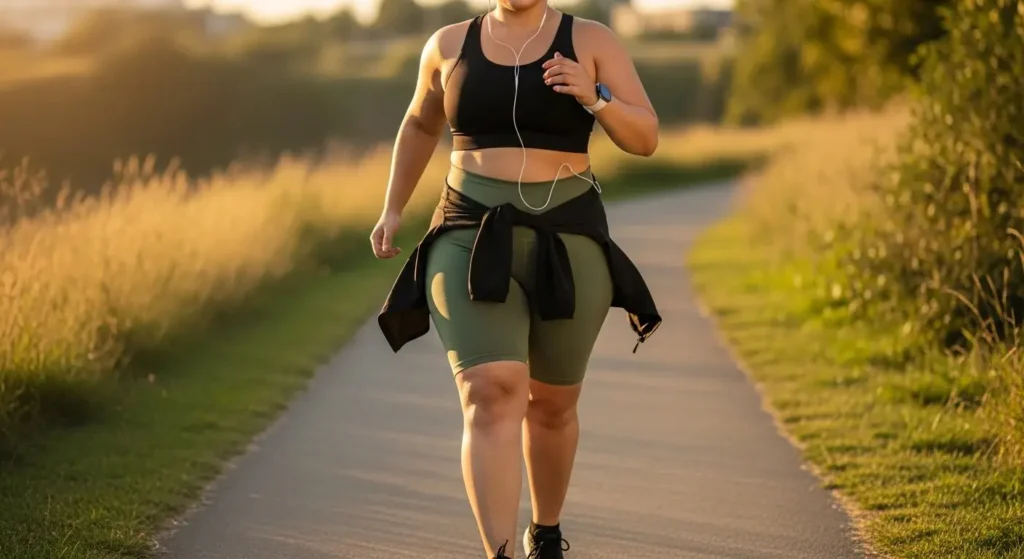 Longline Sports Bra + Bike Shorts-Length Leggings Outfits for Summer