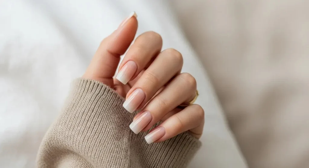 Cloud White to Nude Gradient