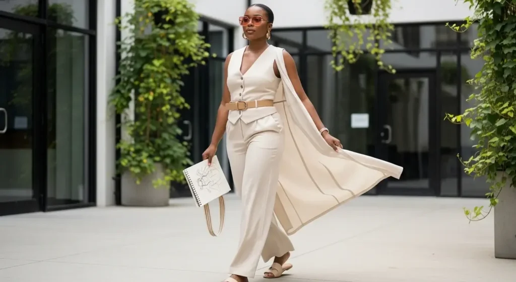 Breezy Co-ord Sets (Vest + Palazzo Pants) Summer Office Work Outfits