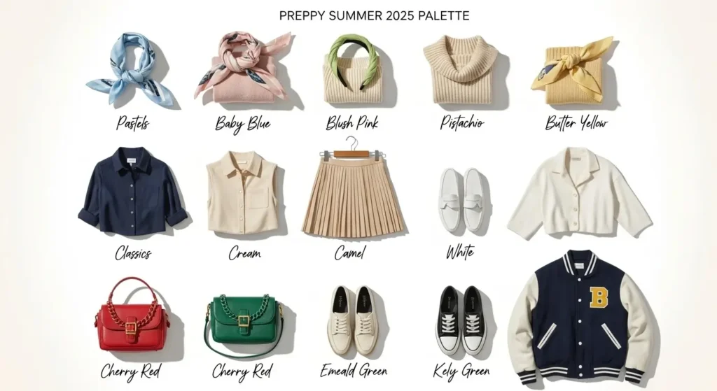 Color Palette for Preppy Summer Preppy Summer Outfits
