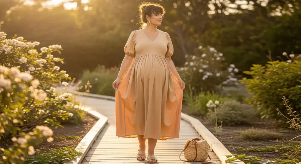 Flowy Empire Waist Dresses Big Belly Summer Outfit Ideas