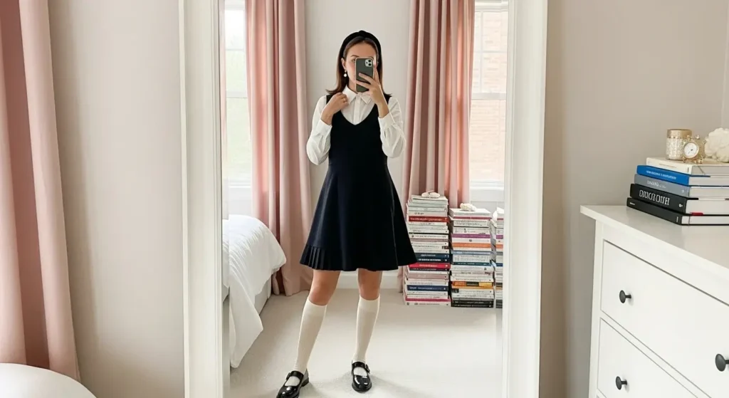 Preppy Layered Dress Look Preppy Fall Outfits Idea