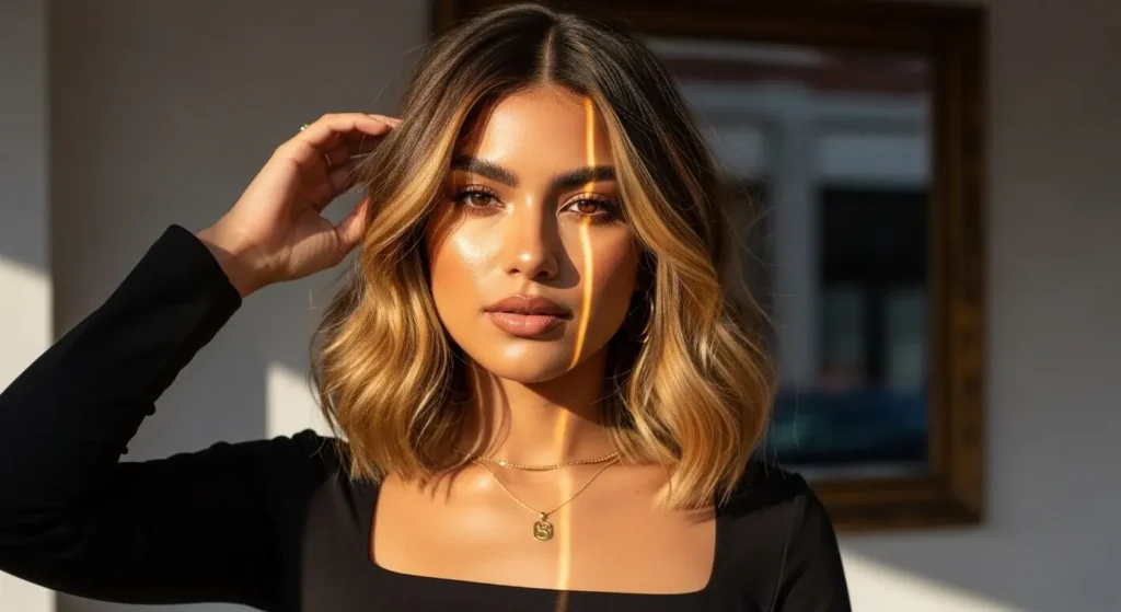 Honey Balayage with Money Piece Honey Brown Balayage Hair Ideas