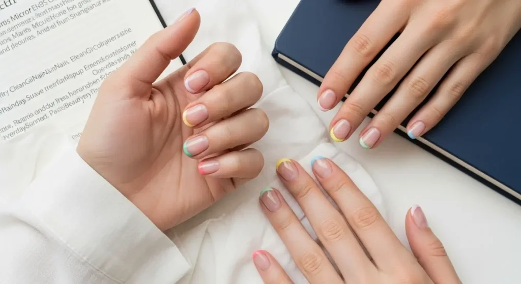 Rainbow Micro Tips on Short Nails Colorful Summer Nails to Try in 2025