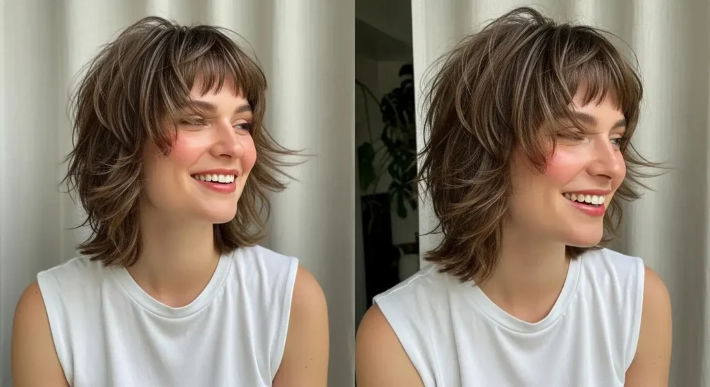 Short Shag with Wispy Bangs Shaggy Short Hair Ideas