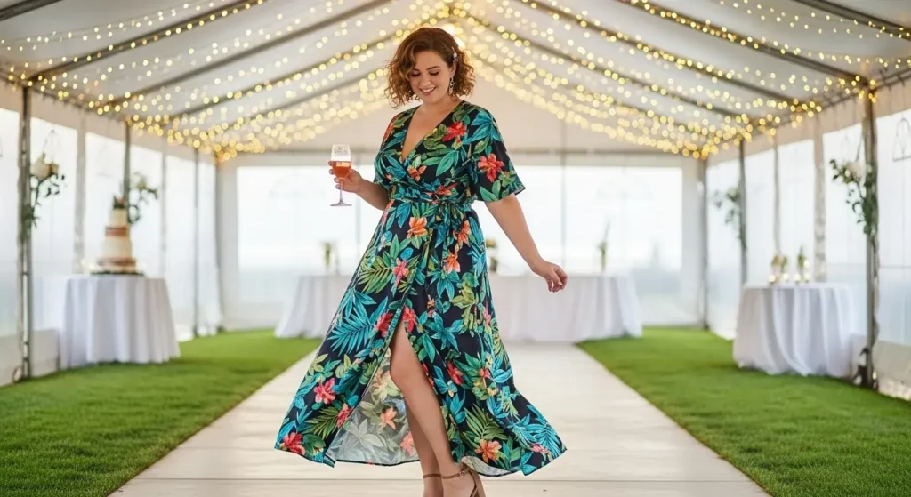 Wrap Dress Summer Wedding outfit