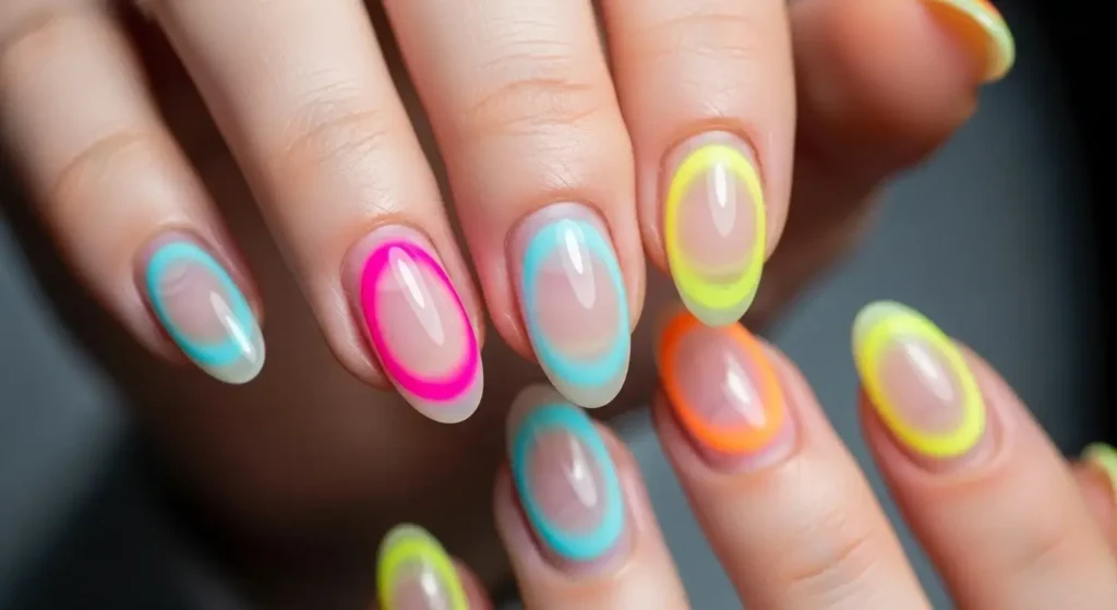 Aura Glow Ovals Oval Nail Inspo for Summer