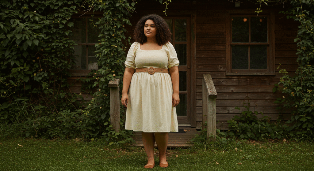 Soft Girl Aesthetic: Pastel Skirts + Cropped Cardigans Plus Size Aesthetic Outfit Ideas