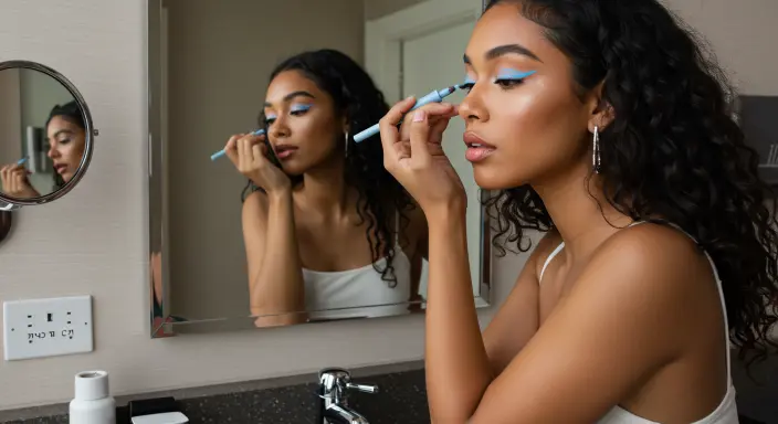 Colored Winged Liner Summer Makeup Looks