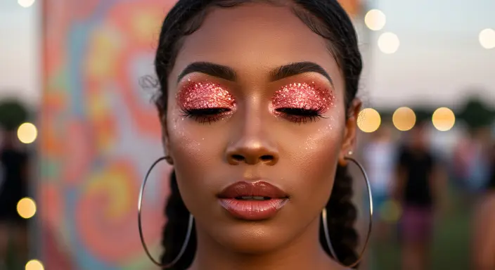 Coral Glitter Lids