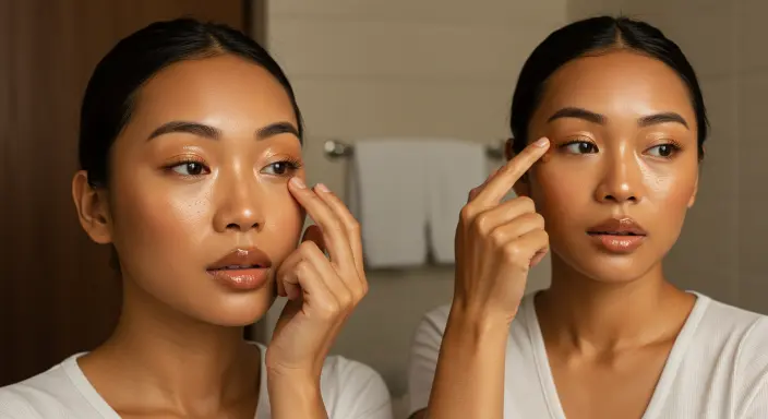 Glossy Lids in Sunset Tones Summer Makeup Looks