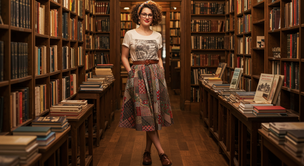Academia Aesthetic: Pleated Skirts + Vests Plus Size Aesthetic Outfit Ideas