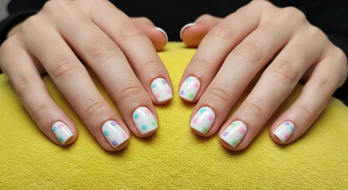 Jelly Bean Dots Easter Nail Designs